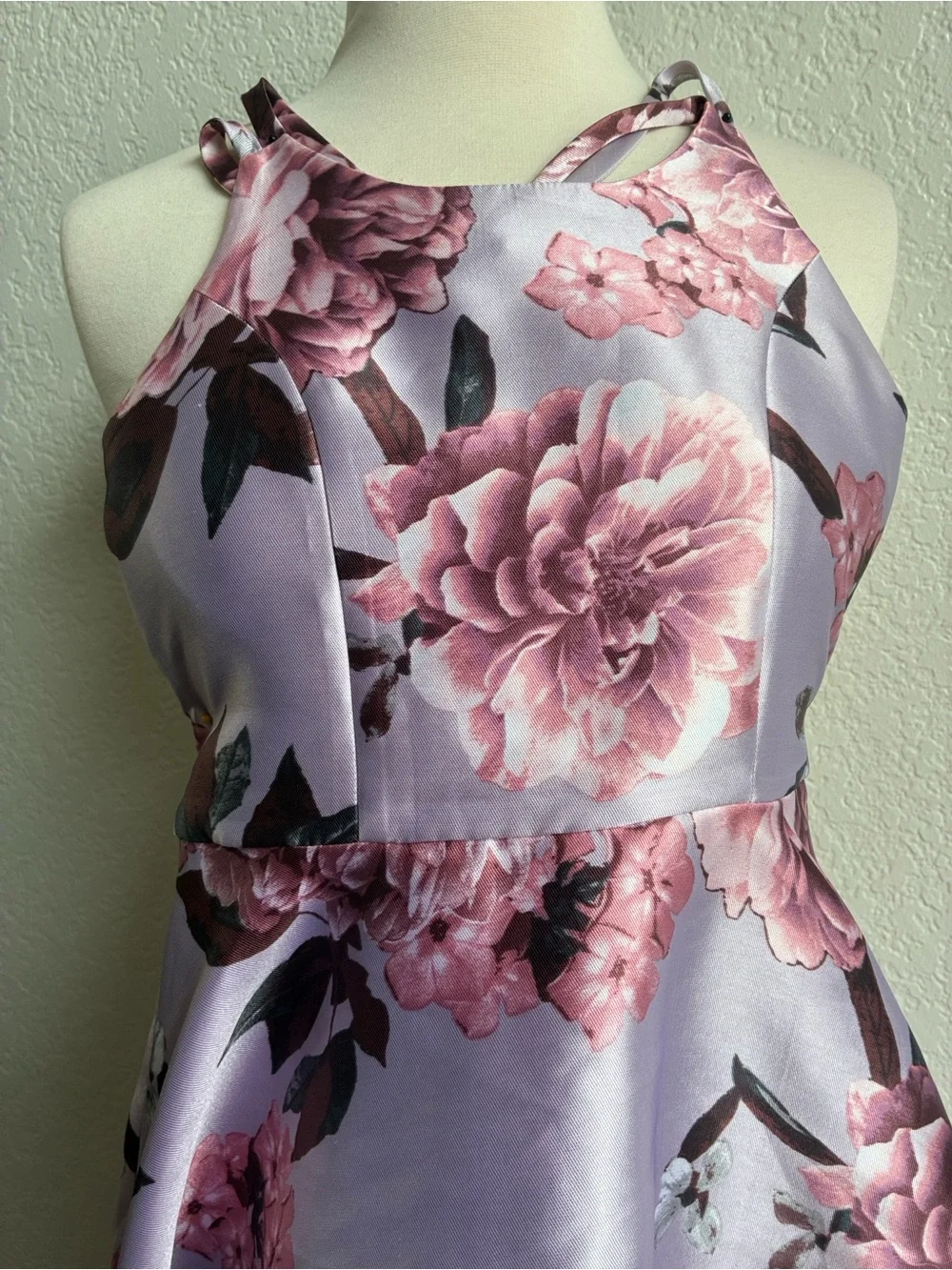 Speechless Lavender and Pink Floral High-Low Dress